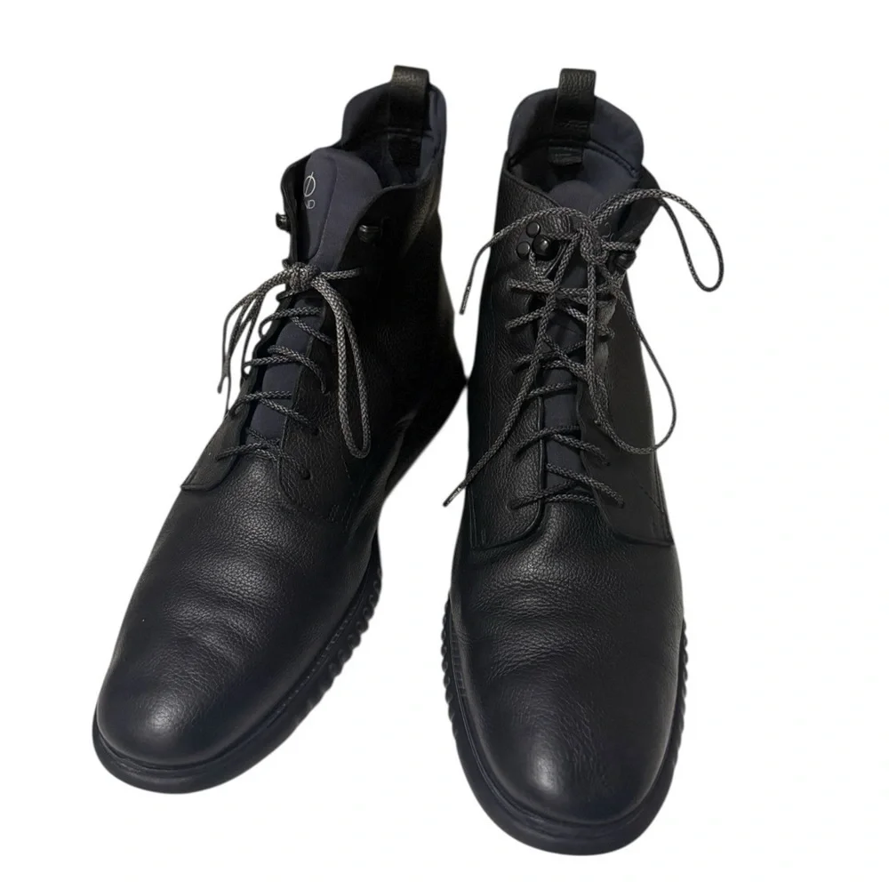Cole Haan Black pure Leather Lace-Up Boots